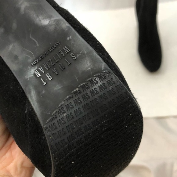 STUART WEITZMAN Black Suede Platform Booties - Picture 11 of 11